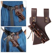 Viduramžių vyrų kardo dėklas Rapier Scabbard Holder sagtis Užsega juoda ruda