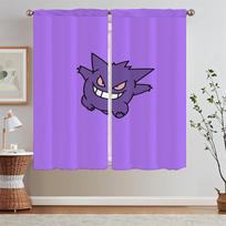 Gengar Žaliuzės Virtuvės Užuolaidos 2 Vnt Rinkinys Blackout Užuolaida Svetainės Dekoras Tifonas Virtuvėje Garbanos Pertvara W50xH70cmx2pcs-CL purple