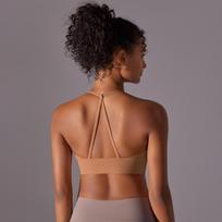 Nuogas Camisole Joga Liemenėlė Gražus Nugaros Sportinis Liemenė Surinkimas Formuojanti Sportinė Liemenėlė Joga Fitneso Viršus Moterims M brown