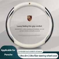Odinis anglies pluošto automobilio vairo užvalkalas Automobilio priedai Porsche Cayenne Panamera Macan Boxster 911 928 944 918 917 silver