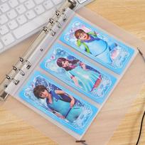 Xiaohongshu stiliaus nišinis A5 sidabrinis kortelių segtuvas: 4 kišenės odinis albumas „Instax“ ir mažoms kortelėms rodyti blue
