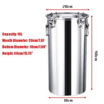 Nerūdijančio plieno kibiras Pieno bidonas Vandens kibiras Vyno kibiras Naftos statinė Arbatos indas Pieno bidonas 14L/10L 20*40 gray