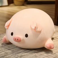 40/50/60/80cm Squish Kiaulė Kimštas Lėlė Gulinti Pliušinė Kiaulytė Žaislas Gyvūnas Minkštas Pliušinis Pagalvė Pagalvėlė Vaikams Kūdikiui Guodžianti Dovana 40cm beige