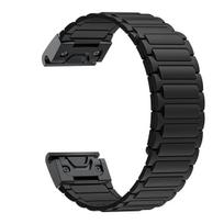26 mm magnetinis silikoninis dirželis Garmin Band Fenix 8 51 mm 7X 7 Pro Fenix 6X 5X 5Plus Tactix 7 Enduro 3 kilpos Descent mk1 apyrankė 26mm black