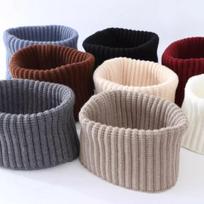 Kašmyro kaklo šildyklė: Rudens/žiemos pašiltintas universalus snood šalikas Gray Cashmere Knit Neck Warmer - 1 pc gray