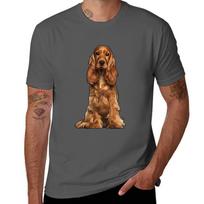 Koker Spanielio Šuo Marškinėliai vyriški t marškinėliai medvilnė 100% anime marškinėliai oversize marškinėliai vyrui medvilnės T marškinėliai 2XL brown