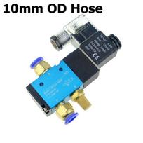 3 krypčių 2 padėčių 12V 24V 220V pneumatinis oro solenoidinis vožtuvas elektrinis valdymas dujų magnetinis vožtuvas 10mm 6mm 8mm žarnos jungtis AC 110V