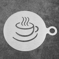 Coffee Latte Art Stencils For Drawing Barista Tools Stainless Steel Coffee Accessories Decorating Foam Shape Cake Baking Mold gray