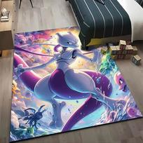 15 dydžių Pokemon-Mewtwo rašto kilimai Miegamojo žaidimų kilimėliai Miegamojo dekoras Kilimas Svetainės sofos kilimas Ropojimo kilimėlis Šventinės dovanos 40x60cm (16x24in)
