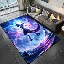 15 dydžių Pokemon-Mewtwo rašto kilimai Miegamojo žaidimų kilimėliai Miegamojo dekoras Kilimas Svetainės sofos kilimas Ropojimo kilimėlis Šventinės dovanos 40x60cm (16x24in)