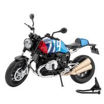 1/9 BMW R NINE T Alloy Cruise Sports Motorcycle Model Diecast Metal Classic Street Racing Motorcycle Model Sound Light Kids Toy Gift mėlyna
