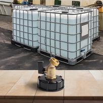 330 galonų IBC talpyklos vandens bakelio adapteris Žalvarinis žarnos čiaupo vožtuvo jungtis Puikiai tinka IBC konteineriams/toninėms statinėms