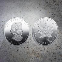 Kanada, Klevo lapas, Auksinės ir sidabrinės monetos, 2021, Klevo lapo proginė moneta, Europos ir Amerikos karalienės auksinė moneta, Kolekcija, Dovana sidabras