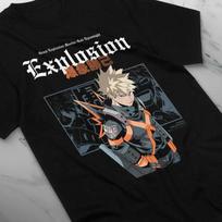 Katsuki Bakugo Marškinėliai Manga Hero Anime Dovana Marškinėliai Tee Visų Dydžių Grafiniai Marškinėliai Moteriški Drabužiai Mada S juoda