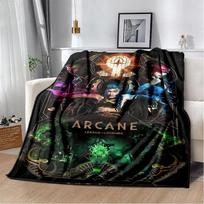LOL 29 stiliaus Jinx League of Legends animacinis flanelės pledas, minkštas užklotas namams, miegamajam, lovai, sofai, kelionėms, vaikiška dovana 100x150cm