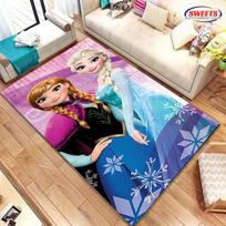 Šaldytos Elzos ir Anos Princesių 3D HD Spausdinimo Kilimas Svetainei Vaikų Miegamajam Sofai Durų Kilimėlis Grindų Kilimas Neslystantis Dekoratyvinis Kilimėlis 40x60cm (16x24in) black