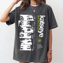 Moterų Retro Vintage KATSEYE Gnarly Marškinėliai Unisex Vyriški Vintage Oversize Marškinėliai Medvilniniai Streetwear Laisvi Trumpomis Rankovėmis Viršutiniai Marškinėliai S white