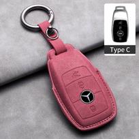 Automobilio rakto dėklas dangtelis Mercedes Benz A C E S G klasės GLC CLE CLA GLB GLS W177 W205 W213 W222 AMG W206 W223 S350 C260 C300 S400 pink