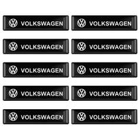 VOLKSWAGEN VW 10 vnt. Automobilio stilius 3D epoksidinės vinilinės emblemos lipdukai Volkswagen B6 Jetta Touran VW GTI Golf Passat automobiliui emblema 10pc black