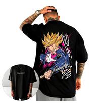 Dragon Ball Z Trunks Marškinėliai Su Kraštiniu Anime Grafiniu Spaudiniu Grynos Medvilnės Apvalia Kaklo Iš Gatvės Mados Viršutiniai Drabužiai Vyrams Moterims L black