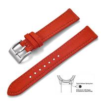 2025 New 18/20/22mm Quick Release Nylon Canvas Strap For Samsung Galaxy Watch  Huawei GT4 Vintage Military Leather Wristband 22mm yellow