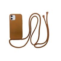 Reguliuojamas Dirželis Laidas Karoliai Virvelė Mobiliojo Telefono Dėklas iPhone 16 15 14 13 12 11 Pro Max XS Virvės Telefono Dėklas For iP 12 12 Pro&Case & Strap brown