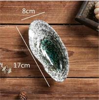 Ceramic Irregular Oyster Plate Dessert Plate Sushi Plate Decorative Plate Seasoning Bowl Spice Plate Kitchen Tableware Gazpacho gray