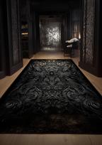 Retro archajiško stiliaus kilimai svetainei, prabangi namų puošyba, rudos spalvos kilimai miegamajam, prabangus plaunamas purus grindų kilimėlis 60x90cm black