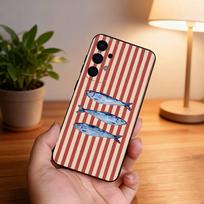 Žuvies Juokingos Sardinės Samsung S26,S25,S24,S21,S22,S23,S30,Ultra,S20,Plus,Fe,Lite,5G Juodas Dangtelis Telefono dėklas Samsung S30Ultra5G