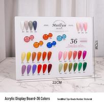 Multicolor Nail Art Display Board: Choose from 60 to 240 Color Options gray
