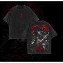 Elden Ring Messmer the Impaler Vintažiniai skalauti Oversized Marškinėliai Unisex Soulsborne Žaidimų Gatvės Apranga M black