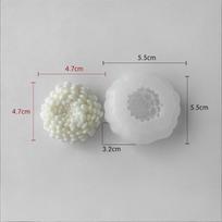 Silicone Chrysanthemum Flower Candle Mold for Plaster Diffuser Soap Making Flexible Mold for Homemade Crafts and Home Decoration S gray