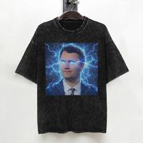 Charlie Kirk ilsėkis T-shirtai skalbti 100% medvilnė Oversize T-shirtas Naujovė vyrams moterims Streetwear vasaros T-shirtai M gray