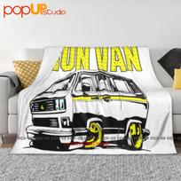 Iron Van, T25 Harajuku Van Ultra-Soft Blanket Quilt Winter Sofa Cover Bed Covers Size: 75*100cm, Weight: 280 GSM gray