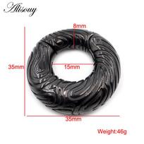 Alisouy 1PC Stainless Steel Scorpion Snake WaterDrop Moon Ear Weights Heavy Expander Stretcher Plugs Gauge Body Piercing Jewelry 18 gray