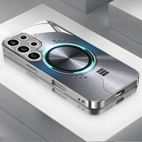 Tech apvalus veidrodiniu paviršiumi padengtas galvanizuoto stiklo telefono dėklas, tinkamas Samsung Galaxy S26/S25/S24/S23/S22/S21 ir kitiems modeliams S22plus gray