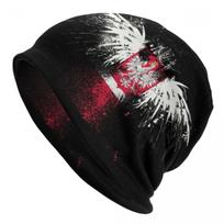 Custom Flag Of Poland Polska Eagle Bonnet Hat Knitted Hats Men Women Unisex Polish Patriotism Warm Winter Skullies Beanies Caps One Size gray