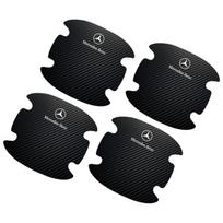 4 vnt. Automobilio durų rankenėlių apsauga 3D lipdukas Emblema Priedai Mercedes Benz GLE GLC A B C E klasėms W176 W246 W205 W213 AMG