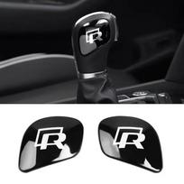 1 Pair Car Gear Shift Knob Head Emblem Sticker for Volkswagen VW Rline GTI Polo CC Golf Bora Tiguan Passat Scirocco Accessories CWW1 black