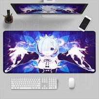 New Cute Re Zero Rem Mouse Pad Game HD Printing XXL MousePad Large Computer Laptop Non-slip Keyboard Desk Mat Anime Girl Deskmat 30cmx60cm(11.8x23.6inch) blue