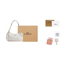 COACH Teri dirbtinės odos rankinė per petį, vidutinio dydžio moteriška rankinė, kreidos baltumo CV933-IMXU5 One Size 4 beige