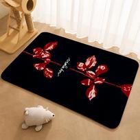 DEPECHE MODE Floor Mat Floor Mat Soft Flannel Non-Slip Door  Rug for Living Room 40x60cm brown
