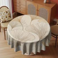 Vienas elegantiškas sidabrinio klevo lapo apvalus staltiesė - tinka virtuvės ir lauko valgomojo scenarijamszyc 50inch(127cm) white