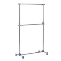 Tvirtas drabužių pakabos stovas drabužių kabykla pakabinama ekspozicijos stovo lentyna su ratukais reguliuojama 48 x 165 x 180 cm