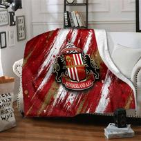 Sunderland football Flannel Blanket, Soft Polyester, Modern Design, All-Season for Camping, Travel, Gifts for holidays or birthdays 75x90cm