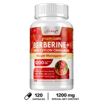 Berberine Ceylon Cinnamon Capsules 120 Count 1200mg — Daily Wellness, Nutritional Support, Plant-Based Support 120*1
