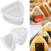 2Pcs Diy Sushi Mold Onigiri Rice Ball Food Press Form Sushi Mold Diy Tool Mold one size beige