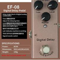 Electric Guitar Effect Pedal Vintage Overdrive Distortion Chorus Phase Delay Tremolo Analog Digital Multi Effects Stompbox Essen black