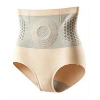 Instant Waistline Reducer Panties High Waist Shapewear Tummy Control for Women, Nylon Spandex Shaping Briefs Seamless Honeycomb Design Butt XXXXL beige