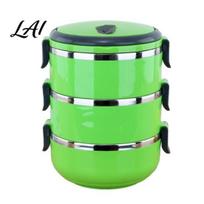 Separate Layer Bento Box Stackable Insulated Lunch with Handle Stainless Steel Interior Easy Cleaning Travel Design Leak-Proof Portable Food Four Layer oranžinė